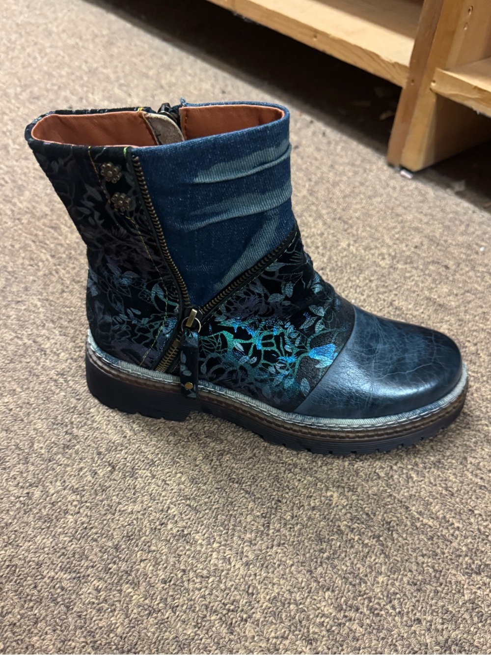 L'ARTISTE AVRILROSE BOOT -NAVY MULTI